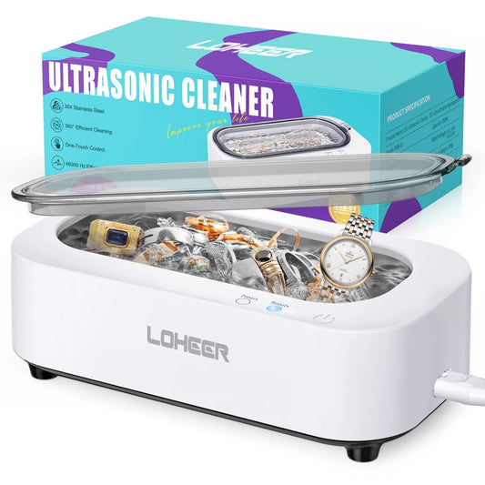 Ultrasonic Jewelry Cleaner, 12Oz 48Khz Ultrasonic Cleaner for Rings, Glasses, Jewelry